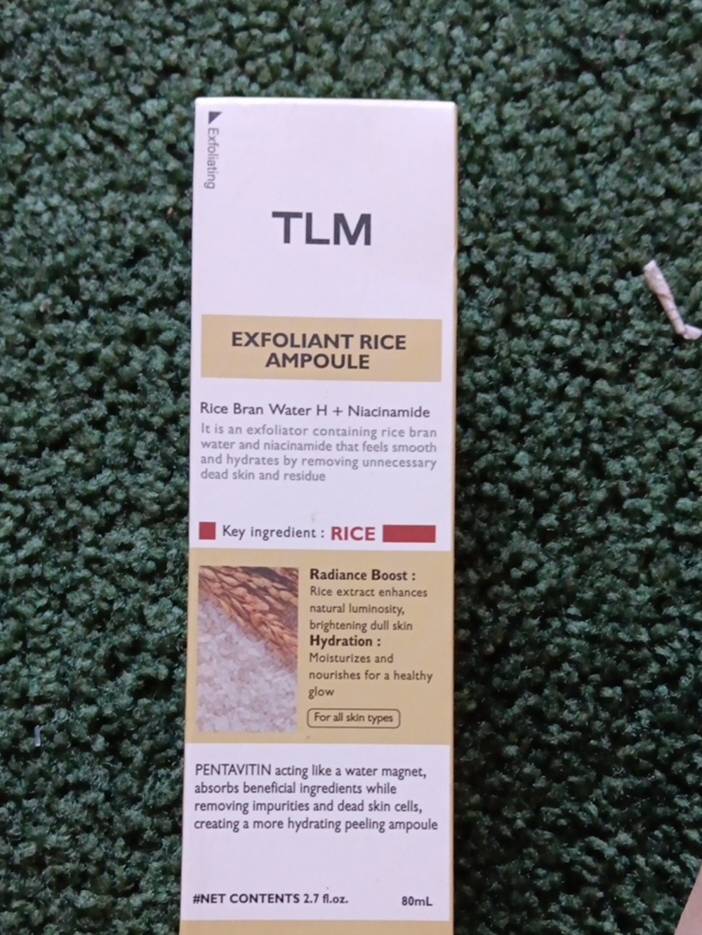TLM Exfoliant Rice Ampoule 2.7oz.
